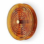 Накладной светильник Freya Borbon FR5442WL-L7YW цвет плафона/подвески Оранжевый, цвет арматуры Латунь-1