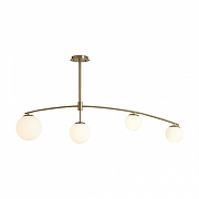 Светильник на штанге Freya Hanger FR5443CL-04BS цвет плафона/подвески Белый, цвет арматуры Латунь-1