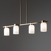 Светильник на штанге Freya Kamelia FR5446PL-04BS цвет плафона/подвески Белый, цвет арматуры Латунь-1