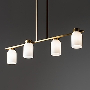 Светильник на штанге Freya Kamelia FR5446PL-04BS цвет плафона/подвески Белый, цвет арматуры Латунь-2