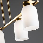 Светильник на штанге Freya Kamelia FR5446PL-04BS цвет плафона/подвески Белый, цвет арматуры Латунь-3