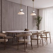 Светильник на штанге Freya Essence FR5490CL-01BS цвет плафона/подвески Белый, цвет арматуры Латунь-6