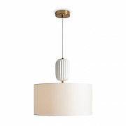 Подвесной светильник Freya Ceram FR5491PL-01BS цвет плафона/подвески Белый, цвет арматуры Белый, Латунь-1