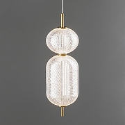 Подвесной светильник Freya Awella FR6135PL-L13BT цвет плафона/подвески Прозрачный, цвет арматуры Латунь-4