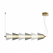 Подвесной светильник Freya Plum FR6137PL-L21BT1 цвет плафона/подвески Прозрачный, Серый, цвет арматуры Латунь-1