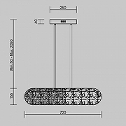 Подвесной светильник Freya Eclat FR6182PL-L18BS цвет плафона/подвески Коричневый, цвет арматуры Латунь-7