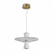 Подвесной светильник Freya Grail FR6183PL-L4BS1 цвет плафона/подвески Прозрачный, цвет арматуры Латунь-1