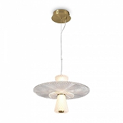 Подвесной светильник Freya Grail FR6183PL-L4BS1 цвет плафона/подвески Прозрачный, цвет арматуры Латунь-3
