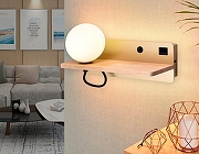 Бра с полкой Ambrella Light FW FW520 цвет плафона/подвески Белый, цвет арматуры Коричневый-4