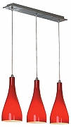Подвесной светильник Lussole Rimini GRLSF-1156-03 цвет плафона/подвески Красный, цвет арматуры Хром