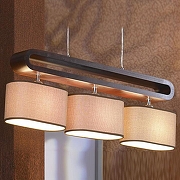 Подвесной светильник Lussole Nulvi GRLSF-2103-03 цвет плафона/подвески Коричневый, цвет арматуры Красный, Хром-2