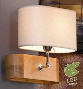 Бра Lussole Nulvi GRLSF-2111-01 цвет плафона/подвески Бежевый, цвет арматуры Коричневый, Хром-1