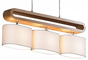 Подвесной светильник Lussole Nulvi GRLSF-2113-03 цвет плафона/подвески Бежевый, цвет арматуры Коричневый, Хром