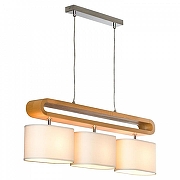 Подвесной светильник Lussole Nulvi GRLSF-2113-03 цвет плафона/подвески Бежевый, цвет арматуры Коричневый, Хром-1