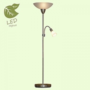 Торшер с подсветкой LGO Douglas GRLSP-0019 цвет плафона/подвески Белый, цвет арматуры Никель-1