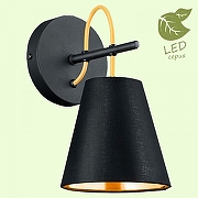 Бра Lussole Yukon GRLSP-8052 цвет плафона/подвески Черный, Золото, цвет арматуры Черный-1