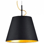 Подвесной светильник Lussole Yukon GRLSP-8053 цвет плафона/подвески Черный, Золото, цвет арматуры Черный