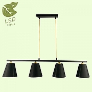 Подвесной светильник Lussole Yukon GRLSP-8054 цвет плафона/подвески Черный, Золото, цвет арматуры Черный-2