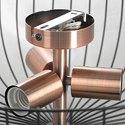 Накладной светильник Lussole Brooks 2 GRLSP-8250 цвет плафона/подвески Черный, цвет арматуры Медь-4