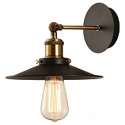 Бра Lussole New York GRLSP-9100 цвет плафона/подвески Черный, цвет арматуры Бронза, Черный