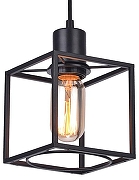 Подвесной светильник Lussole Badger GRLSP-9540 цвет плафона/подвески Черный, цвет арматуры Черный