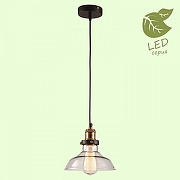 Подвесной светильник Lussole Glen Cove GRLSP-9606 цвет плафона/подвески Прозрачный, цвет арматуры Бронза, Черный-2