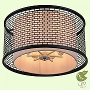 Накладной светильник Lussole Levittown GRLSP-9676 цвет плафона/подвески Белый, Черный, цвет арматуры Черный-1