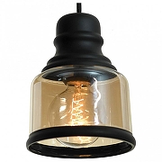 Подвесной светильник Lussole Tonawanda GRLSP-9688 цвет плафона/подвески Янтарный, цвет арматуры Черный