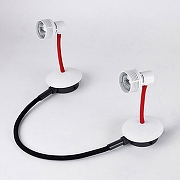 Спот Lussole Bay Shore GRLSP-9818-02 цвет плафона/подвески Белый, цвет арматуры Белый, Красный, Черный