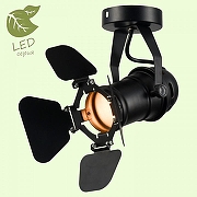 Спот Lussole Thornton GRLSP-9838 цвет плафона/подвески Черный, цвет арматуры Черный-1