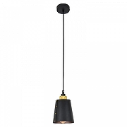 Подвесной светильник Lussole Shirley GRLSP-9861 цвет плафона/подвески Черный, цвет арматуры Золото, Черный-1