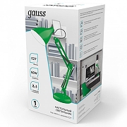Настольная лампа офисная Gauss GT003 GT0033 цвет плафона/подвески Зеленый, цвет арматуры Зеленый-3