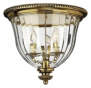 Накладной светильник Hinkley Cambridge HK-CAMBRIDGE-F-B цвет плафона/подвески Прозрачный, цвет арматуры Латунь