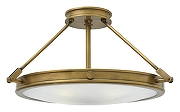 Светильник на штанге Hinkley Collier HK-COLLIER-SF-M цвет плафона/подвески Прозрачный, цвет арматуры Латунь
