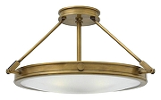 Светильник на штанге Hinkley Collier HK-COLLIER-SF-S цвет плафона/подвески Прозрачный, цвет арматуры Латунь