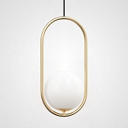 Подвесной светильник Imperiumloft Matthew Mccorm1ck Hoop S1lver M1la Pendant HOOP-B01 цвет плафона/подвески Белый, цвет арматуры Серебро