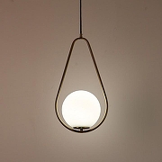 Подвесной светильник Imperiumloft HOOP DROP HOOP-DROP01 цвет плафона/подвески Белый, цвет арматуры Черный-1