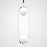 Подвесной светильник Imperiumloft Hoop Duo HOOP-DUO01 цвет плафона/подвески Белый, цвет арматуры Хром