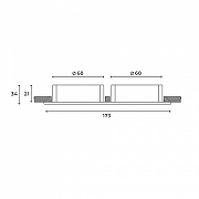 Встраиваемый светильник Hesby Lighting Bodo HSBL_0105 цвет Белый-6