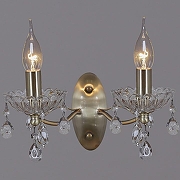 Бра ILLUMICO CASTOR IL0265-2WSQ-24 AB CASTOR цвет плафона/подвески Прозрачный, цвет арматуры Бронза-1