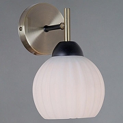 Бра ILLUMICO TRENTO IL0579-1WSQ-25 BK AB TRENTO цвет плафона/подвески Белый, цвет арматуры Бронза, Черный