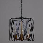 Подвесной светильник ILLUMICO IL1023-3PB-05 BK GD цвет плафона/подвески Золото, Черный, цвет арматуры Золото, Черный-1