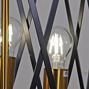 Подвесной светильник ILLUMICO IL1023-3PB-05 BK GD цвет плафона/подвески Золото, Черный, цвет арматуры Золото, Черный-2