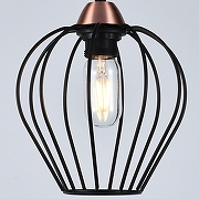 Подвесной светильник ILLUMICO IL2001-1PA-05 BK ROSE GD цвет плафона/подвески Черный, цвет арматуры Золото, Черный-1