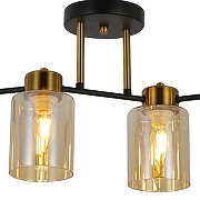 Светильник на штанге ILLUMICO Qui IL6111-4COU-79 BK GD Qui цвет плафона/подвески Тонированный, цвет арматуры Золото, Черный-2