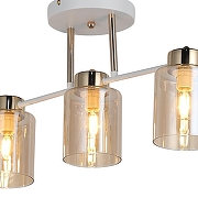 Светильник на штанге ILLUMICO Qui IL6111-5COU-79 WH GD Qui цвет плафона/подвески Тонированный, цвет арматуры Белый, Золото-1