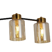 Светильник на штанге ILLUMICO Qui IL6111-6COU-79 BK GD Qui цвет плафона/подвески Коричневый, цвет арматуры Золото, Черный-2