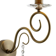 Бра ILLUMICO IL6182-1W-27 AB цвет плафона/подвески Белый, цвет арматуры Бронза-2