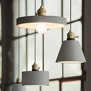 Подвесной светильник Imperiumloft INDUSTRY INDUSTRY01 цвет плафона/подвески Серый, цвет арматуры Латунь-14