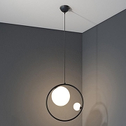 Подвесной светильник Imperiumloft INGRUN ingrun01 цвет плафона/подвески Белый, цвет арматуры Черный-1